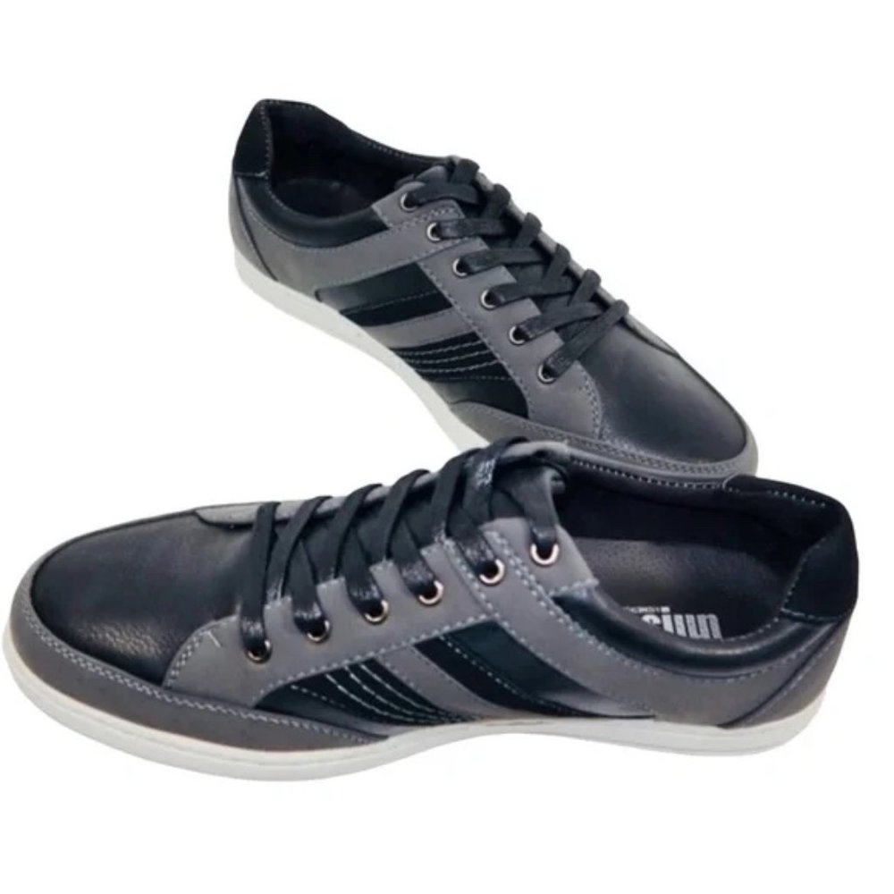 NEW Unlisted by Kenneth Cole Men’s Low Top Faux Leather Lace Up Fashion Sneakers